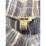 Rachel Paige New York Striped Shorts Blue‎ White Cotton Women's Large Blue Photo 2
