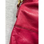 Fossil  Explorer‎ Tote Dark Pink Leather Foldover Crossbody Purse Photo 10