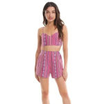 Show Me Your Mumu Tai Bandeau Crop Top Size Small Piñata Pink Textile Festival Photo 2