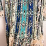 Petticoat Alley  Womens Size L Print Dress Bohemian Sheer Peasant Photo 5