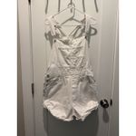 Free People Women’s  Overalls We The Free Ziggy Relaxed White Shortalls Large L Photo 1