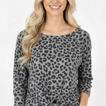 Urban Romantics  grey leopard print sweatshirt top new with tags Photo 0