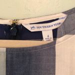 Southern Tide Blouse Jillian Peplum Hem Blue Plaid Sz 4 BNWT Boatneck Blue White Photo 5