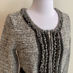 White House | Black Market WHBM Tweed Boucle Zip Up Sweater Jacket Photo 8