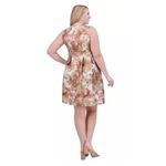 Vince Camuto Plus Size Printed Jacquard Pleated Dress Size 20W Party Photo 1