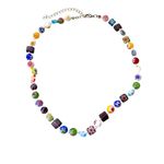 Urban Outfitters  Glass Folk Painted Beaded Bohemian Coastal Necklace Photo 0