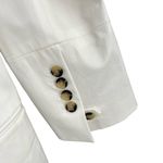 Helmut Lang Womens White Double Breasted Blazer Italian Cotton Size 12 Photo 2