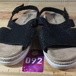 Bella Vita Kato Slingback Platform Sandals Women's 8.5 W Black Buckle Open Toe Photo 0