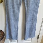 Pretty Little Thing  Light Blue Textured Flare Strapless Jumpsuit Photo 3