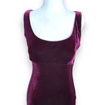 Vintage 90s Maxi Dress Burgundy Velvet Gown Criss Photo 2