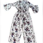 Haute Monde Jumpsuit Size 1X Floral wide Leg Elastic waist Long Sleeve NWT Photo 5