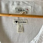 Malvin Of Hamburg Germany• 100% Linen Shift Dress• Sz 8 White Photo 2