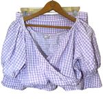 Sim & Sam  Purple Gingham Crop Top & Skirt Set Photo 0