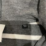 CAbi Hoodie Women's L Gray White Striped Rope Lace Up V Neck Hooded Tie Preppy Photo 8