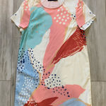 MINKPINK Lightweight Colorful Cream Abstract Short Sleeve Mini Dress, size small Photo 0