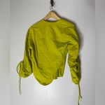 Pilcro ‎ Blouse Size XXS Lime Green Balloon Sleeves Anthropologie Button Up Photo 1