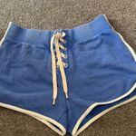 Aerie ⭐️ Blue and White Lace-Up Women's Lounge Shorts Photo 0