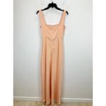 Lulus NEW  Red Carpet Romance Peach Satin Square Neck Maxi Dress Formal Medium Photo 9