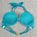 Victoria's Secret  Bombshell Bikini Top‎ Womens A Cup Teal Blue Padded Push Up Bra Photo 0
