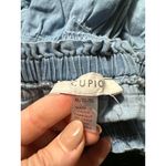 cupio  100% Cotton Smocked Waist Denim Boho Midi Skirt Size XL Photo 7