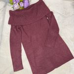 EXPRESS NWT Ribbed Off The Shoulder Overlay Oversized Sweater Photo 6