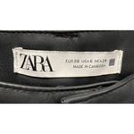 ZARA High Waist Black Faux Leather Open Leg Pants Photo 1