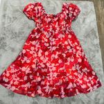 Torrid  Midi Cotton Clip Dot Lace Up Smocked Dress Shady Rose Size 1X Boho‎ Relax Photo 3