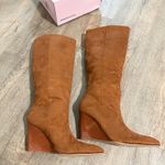 FashioNova NEW EGO women’s tan knee high boots size 7 Photo 6