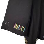 Moshita Coutrure Open front swing dress with rainbow sequine formal 12 Black Photo 1