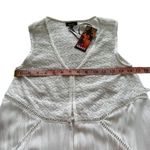 NWT Akasa Sz 6 Women's White Crochet Lace Vneck Hook Eye Front Cover Up Boho Photo 12