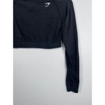 Gymshark  Women's Cropped Long‎ Sleeve Workout Shirt Dark Gray Sz L Photo 2