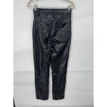 Abercrombie & Fitch Black 90s Straight Ultra HR Cross Waist Pant Vegan Leather 2 Photo 1