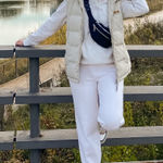H&M Cream/White Basics Sweatsuit Set - Hoodie and Sweatpants Photo 0