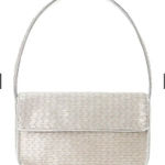 STAUD  Tommy beaded bag silver Photo 0