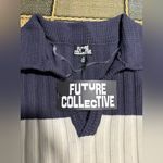 ๐๐FUTURE COLLECTIVE Striped Navy and Cream Sweater Dress๐๐ Blue Size M Photo 7