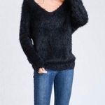 Love Tree Black Fuzzy Twist Back Sweater Photo 0