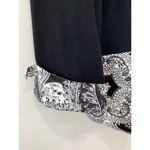 Essentials by Milano Layered 2 in 1 Button Up Floral Paisley Sweater Top Size L Black Size L Photo 2
