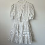 Maje  White Lace Embroidered Floral Eyelet Mini Dress Size: 2 Photo 8