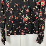 Johnny Was Black Embroidered Floral Button Front Blazer Jacket Sz.S Photo 9