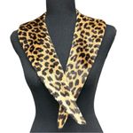 Vintage Leopard Print Faux Fur Collar Scarf Brown Tan 40s 50s Pinup Style Photo 8