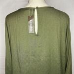 Zenobia NWT  Olive Green Embroidered Tunic Top Long Sleeve NEW Photo 5