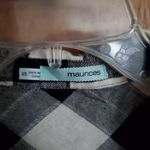 Maurice's Black and white Buffalo plaid button up Photo 8