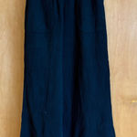 Free People Black Gauze Wide Leg Cropped Pants XS Photo 0