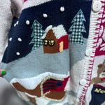 Crystal Kobe Ugly Christmas Sweater Cardigan Presents Sleigh Snowflake Noel Size XL Photo 2
