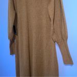 Eloquii NEW Puff Sleeve Collared Sweater Dress Women Size 18/20 Neutral Office Photo 9