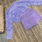 ZARA Fuzzy Purple Two Piece Cozy Lounge Set Size S/M Photo 8