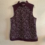 Chico's Weekends by 1 Medium Full Zip Vest Jacket Burgundy Sleeveless Photo 5