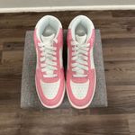 Wild Pair White And With Pink Rhinestones Camelott High-Top Sneakers Size 9.5 Photo 2