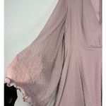 SheIn  Curve Dress Women's 1X Pastel Pink Chiffon Coquette Cottagecore Romantic Photo 1