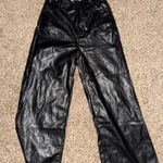 Vibrant High Waist Wide Leg Leather Pants Photo 0